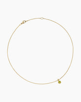 Cable Collectibles® Teen Birthstone Necklace in 18K Yellow Gold with Peridot, 3mm